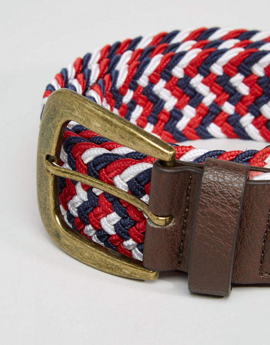 Lyst Asos Woven Belt Red/white/blue for Men