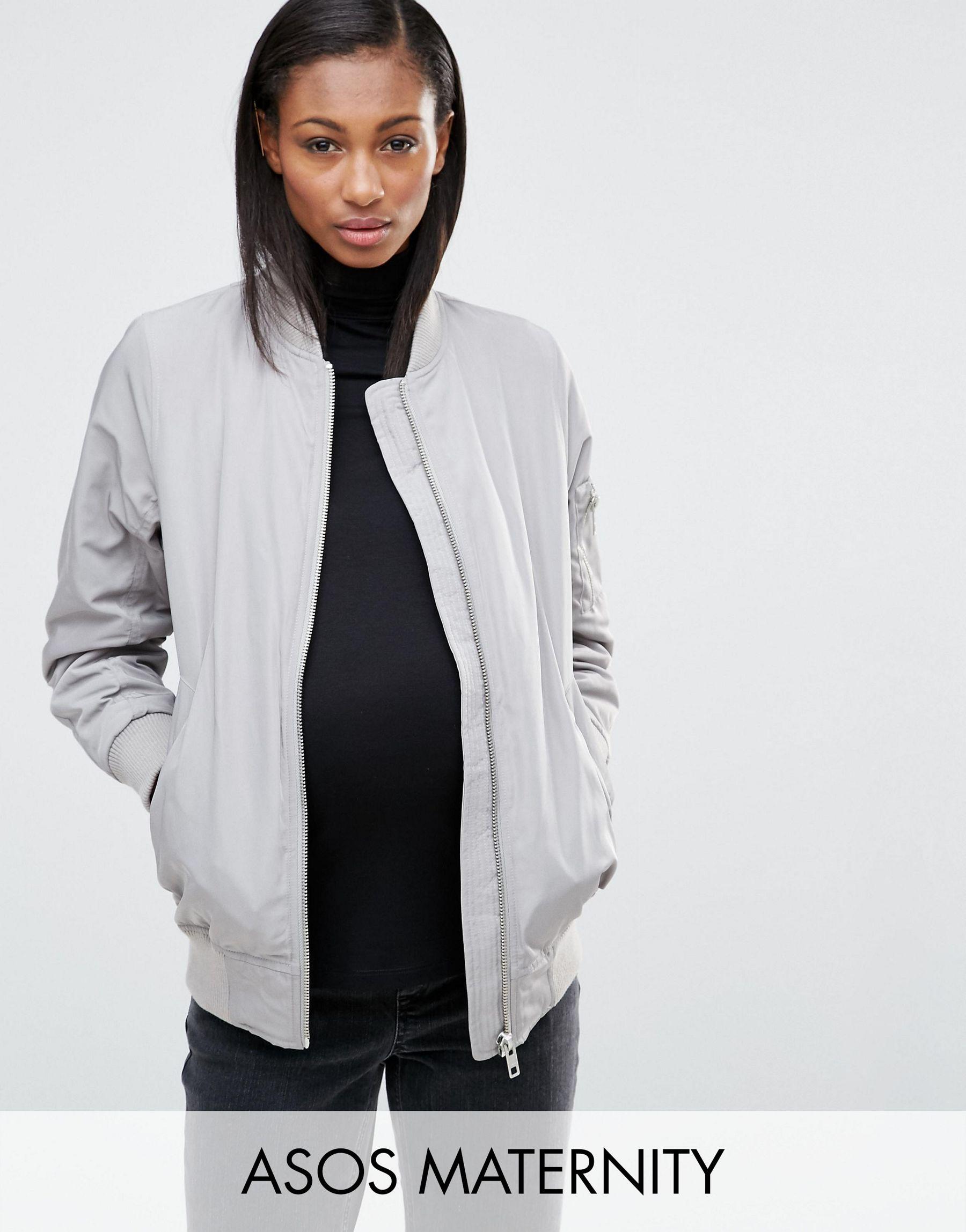 Lyst Asos Winter Bomber Jacket in Gray
