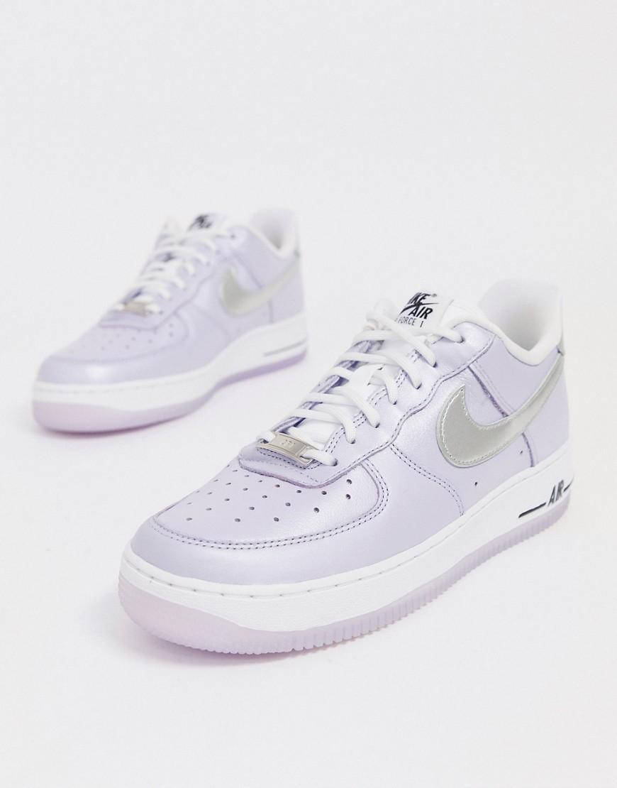 Nike Purple Metallic Air Force 1 '07 Sneakers in Purple Lyst