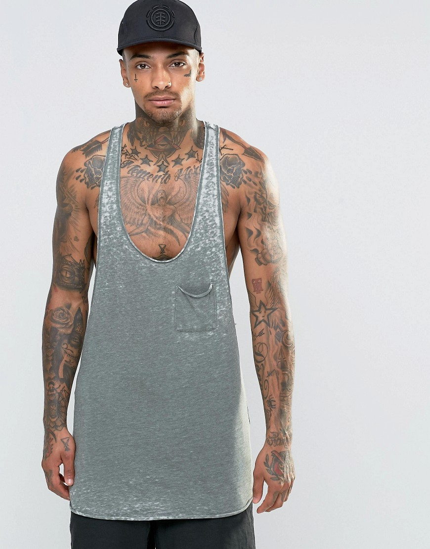 Asos Longline Vest asos longline vest with burnout and racer back in Asos Longline Vest asos longline vest with burnout and racer back in