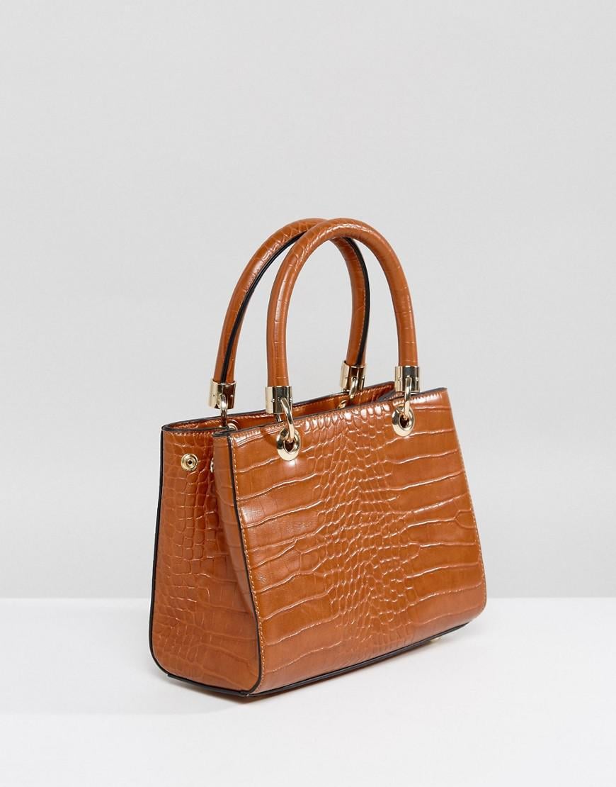 carvela shoulder bag in mock croc