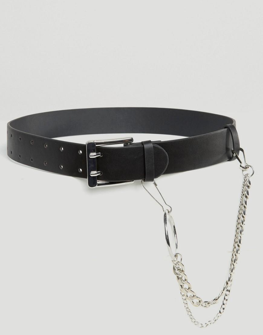 Asos Chain Grunge Waist And Hip Belt in Black | Lyst