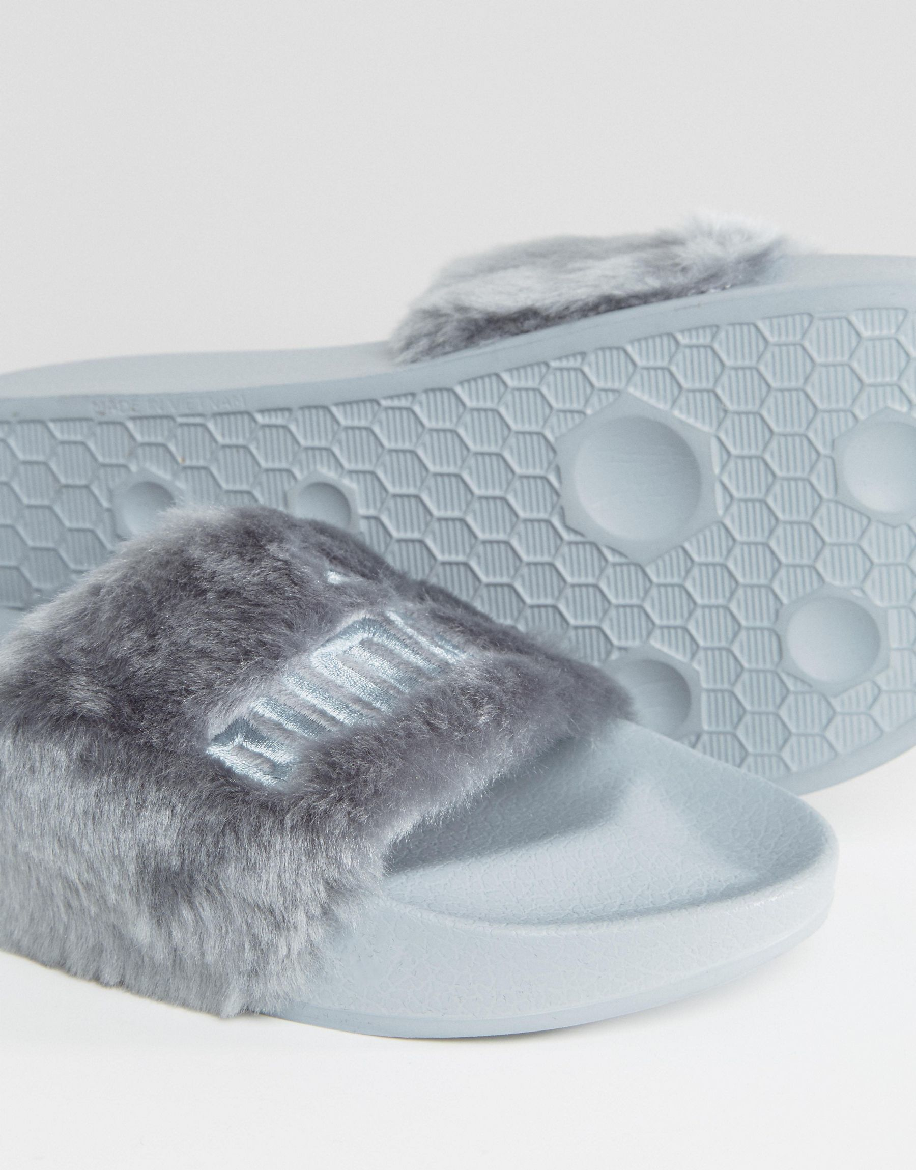 fluffy puma sliders