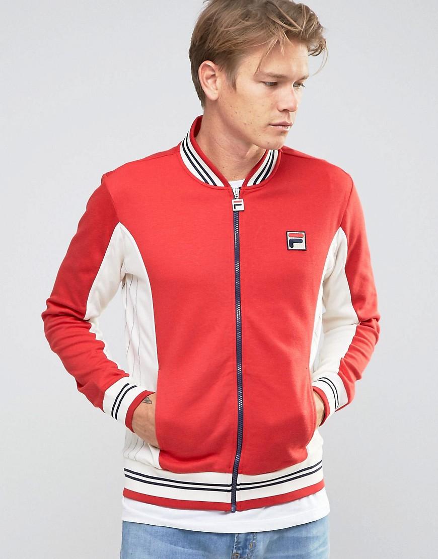 Lyst Fila Track Jacket in Red for Men