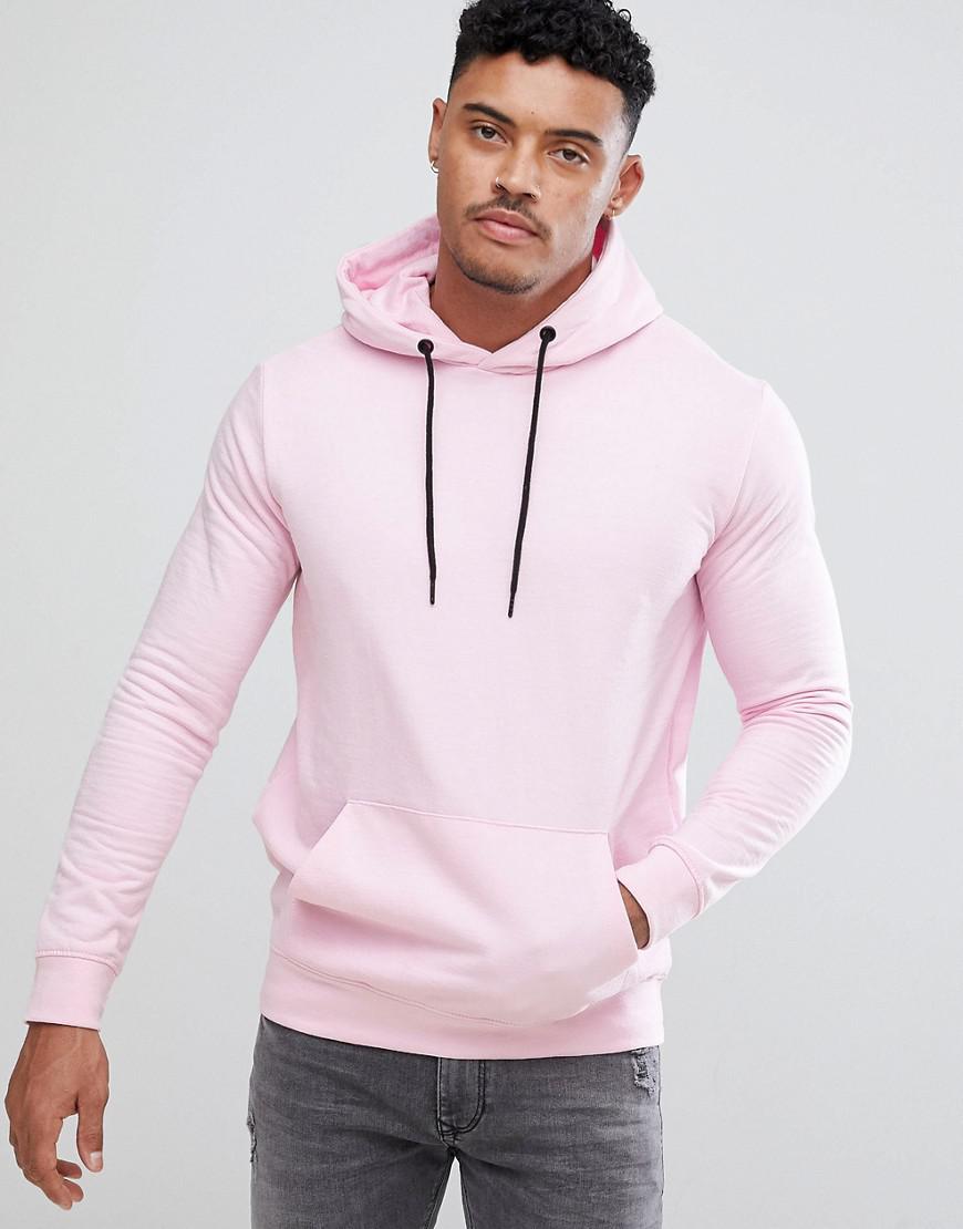 bershka hoodie in pink in pink for lyst bershka hoodie in pink in pink for lyst