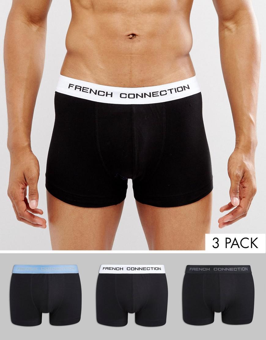 Lyst French Connection 3 Pack Boxers in Black for Men