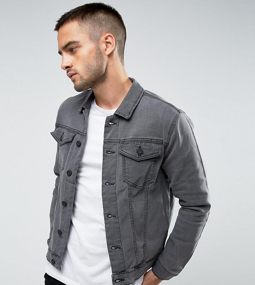 Only Sons Denim  Jacket  In Washed Grey in Black for Men 