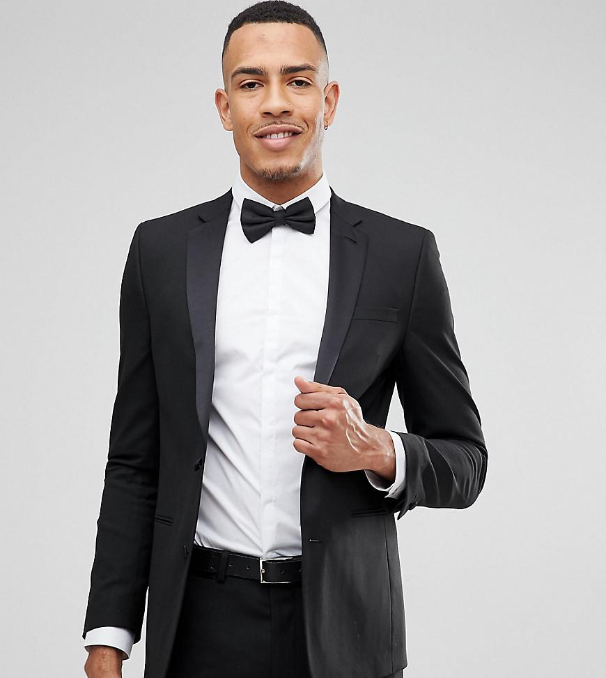 Asos Tall Slim Tuxedo Suit Jacket In Black in Black for ...