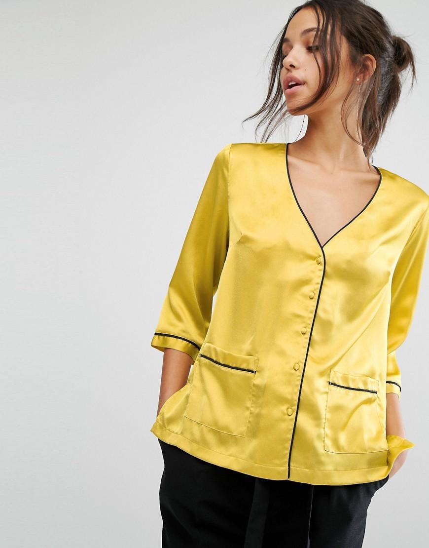 missguided silk blouse