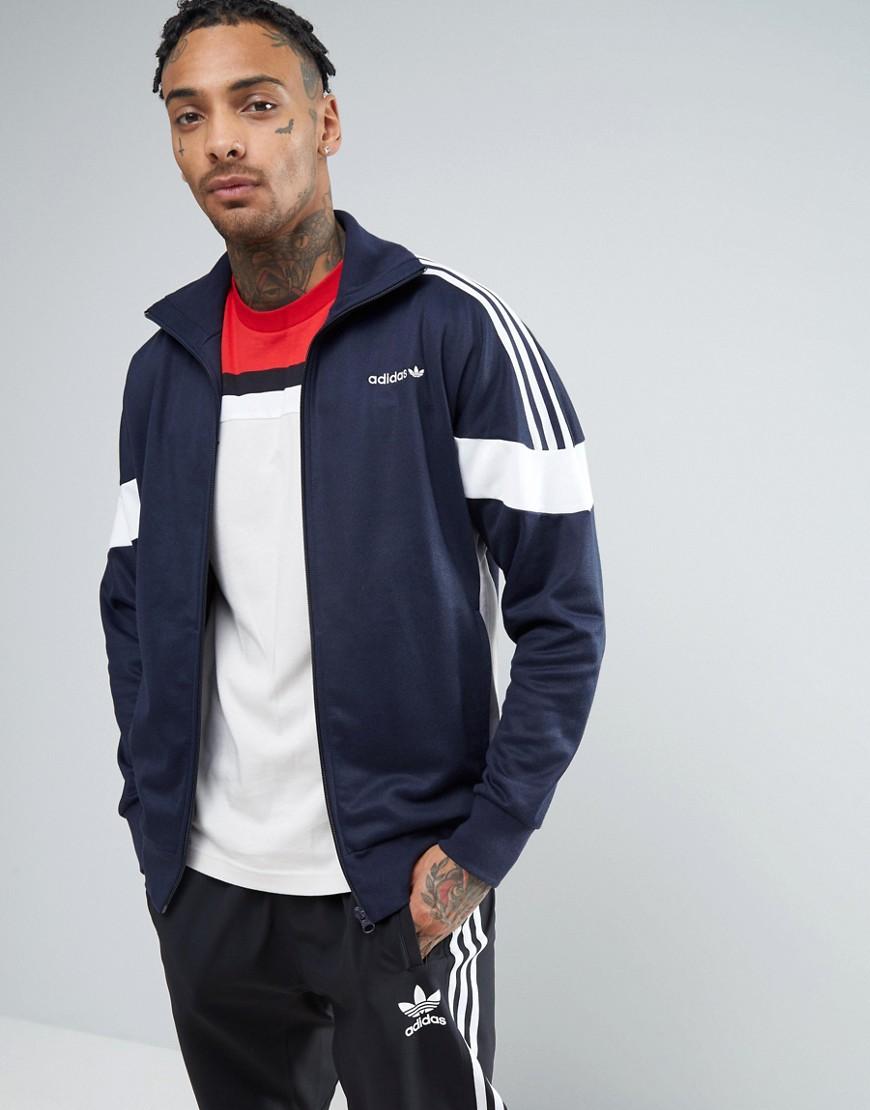 adidas originals superstar track top white /navy pinstripes adidas originals superstar track top white /navy pinstripes