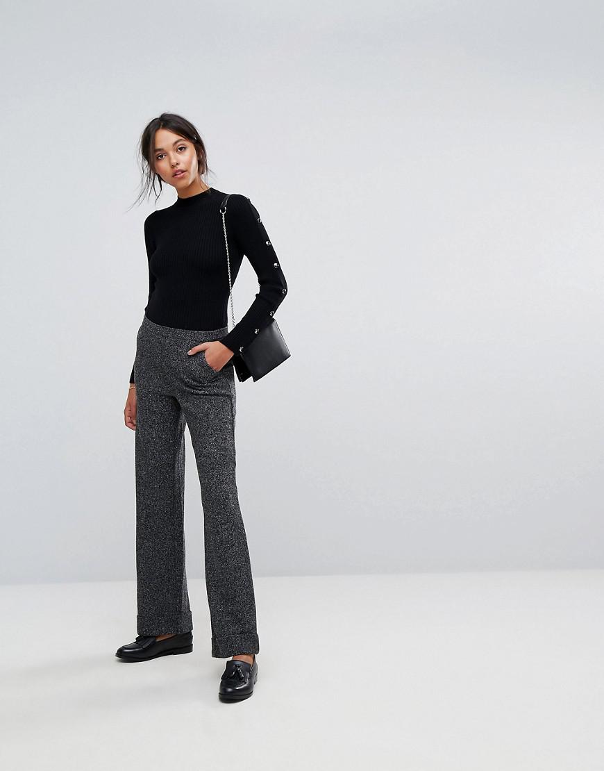 lyst esprit wide leg tailored in black lyst esprit wide leg tailored in black