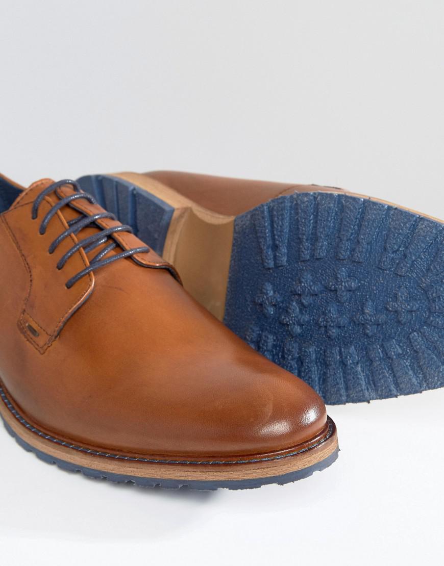 Lyst Dune Bunker Leather Derby Shoes in Brown for Men