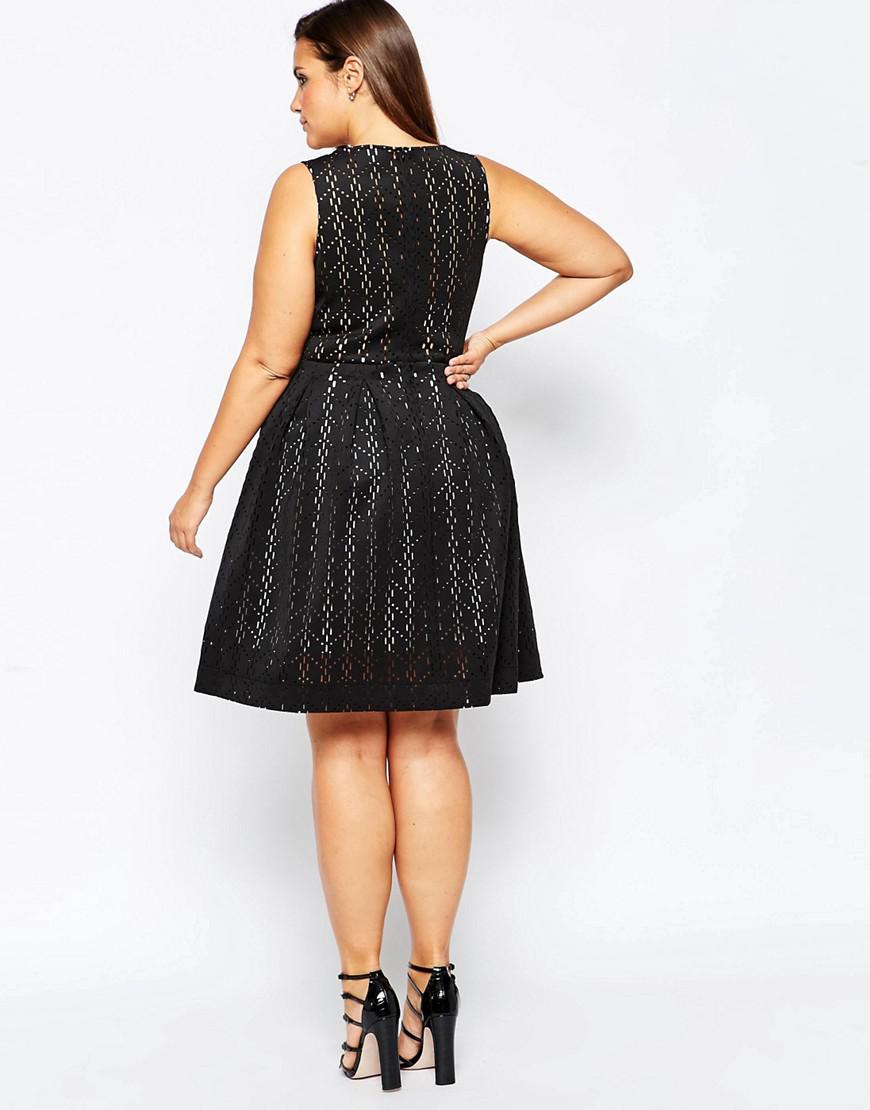 Lyst - ASOS Debutante Dress In Laser Cut in Black