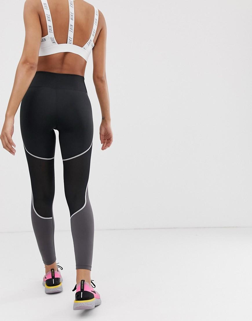 Nike Nike All Sport leggings With Mesh Panel In Black in Black - Lyst