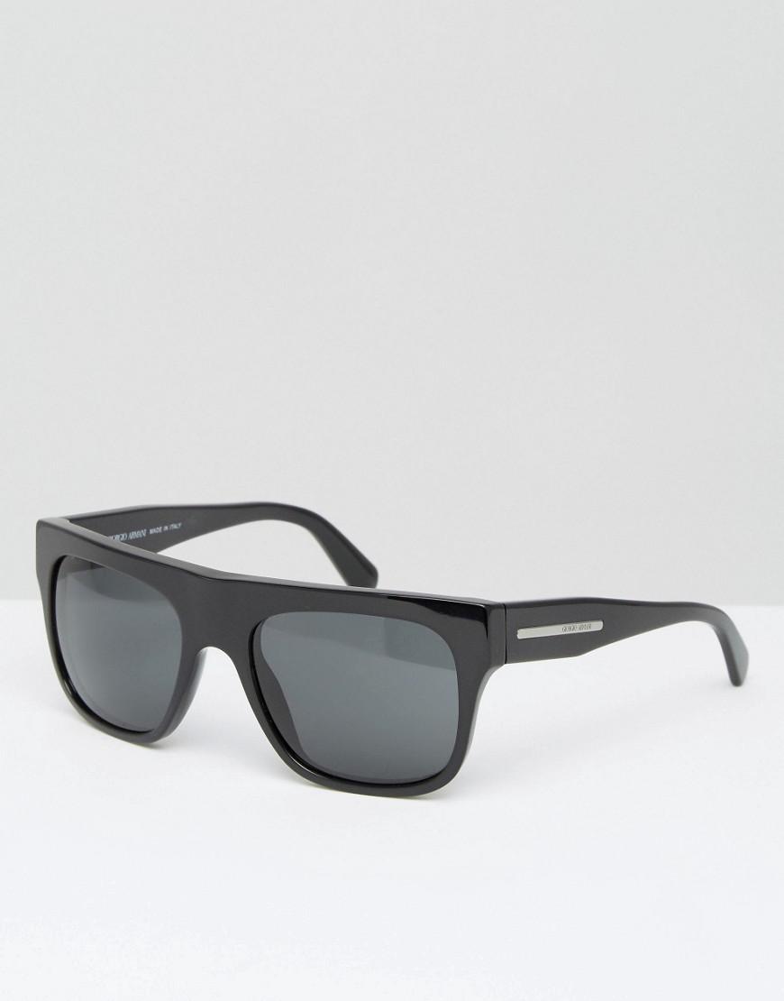 Lyst Giorgio Armani Flat Brow Sunglasses Black In Black For Men 