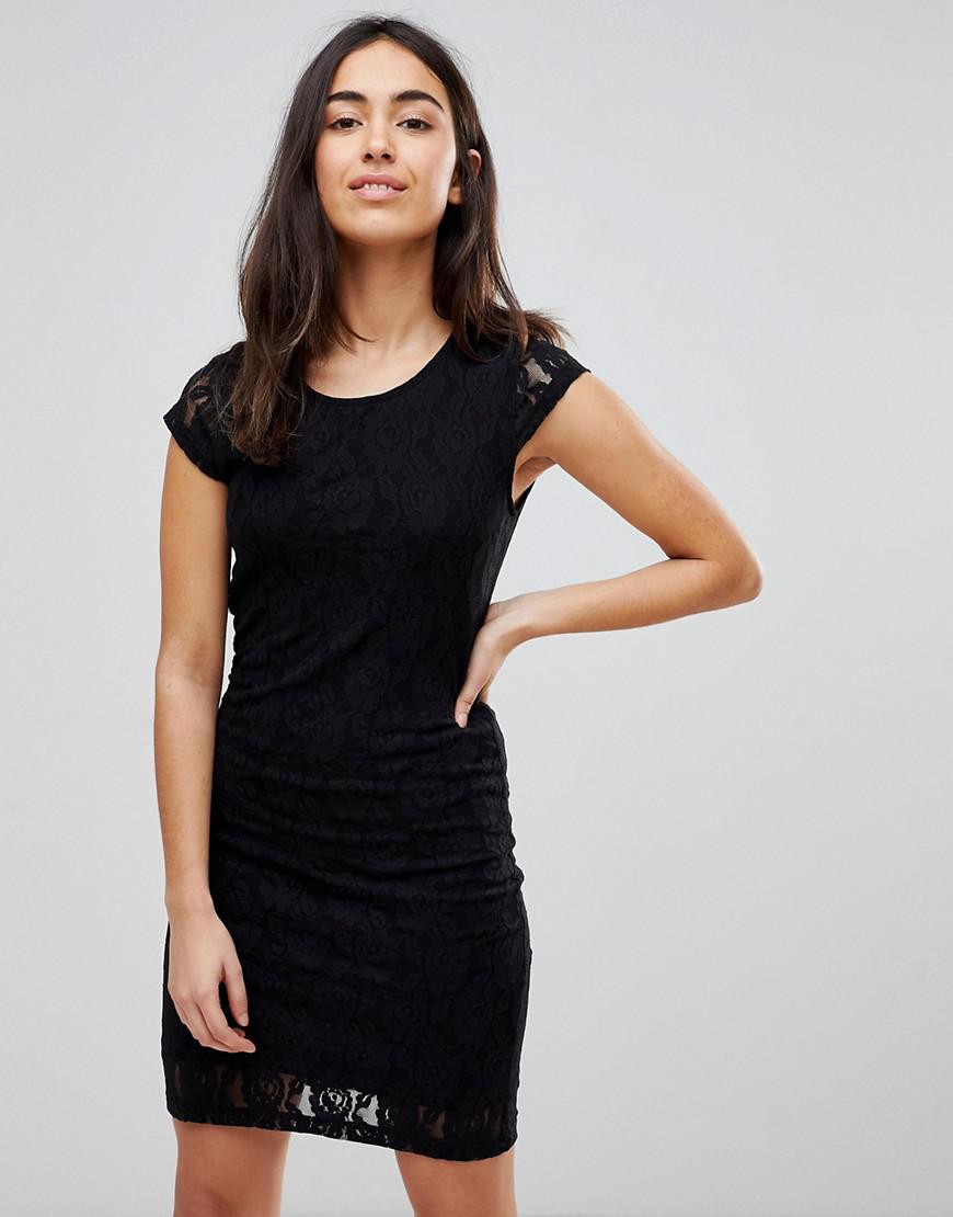Lyst - Vero Moda Lace Dress in Black