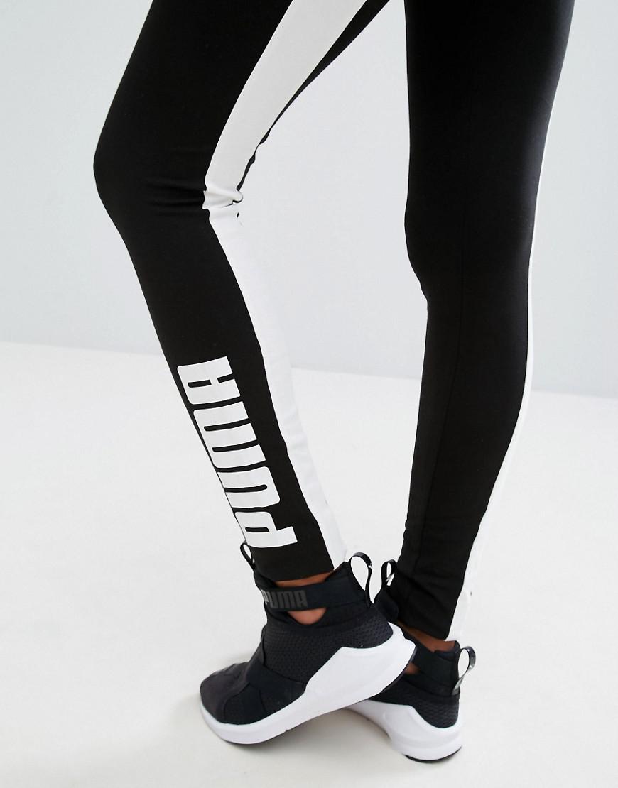 black and white puma leggings