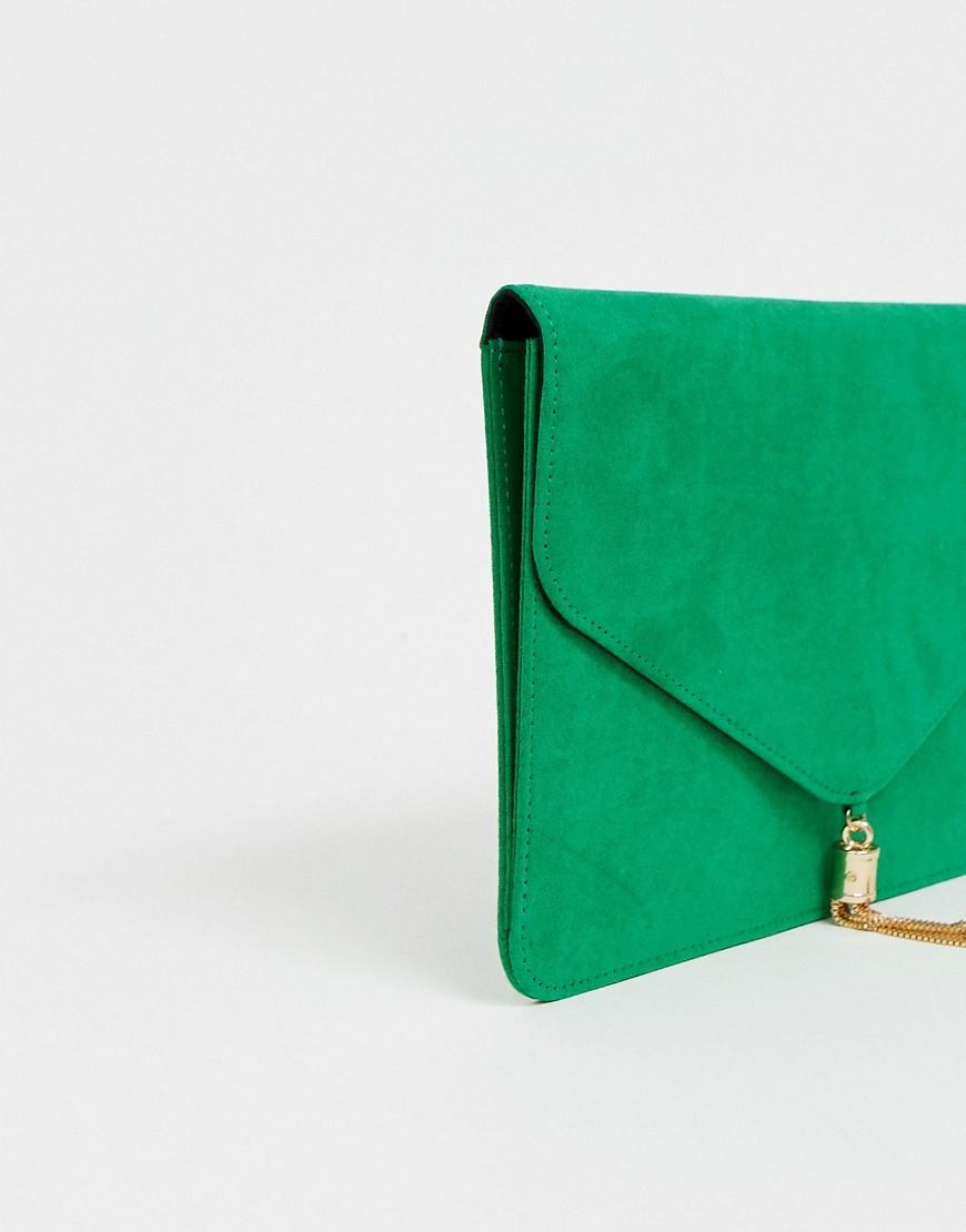 green designer clutch