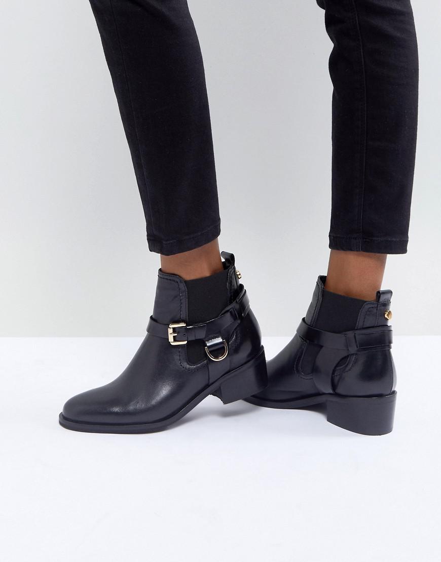 CARVELA Saddle leather Chelsea boots Black - F2842 CARVELA Saddle leather Chelsea boots Black - F2842