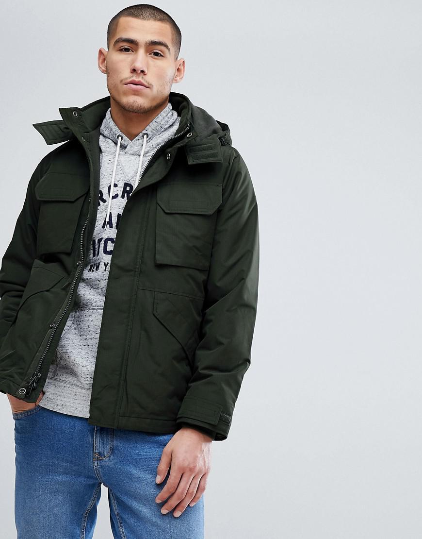 Abercrombie & Fitch Technical Jacket Midweight In Green in Green for