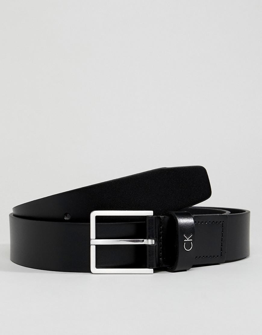 Calvin Klein Mino Leather Belt In Black in Black for Men - Lyst