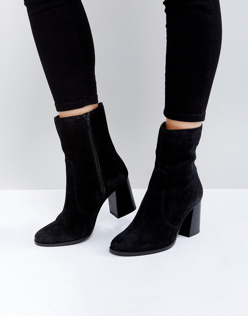 Lyst - Asos Reflect Suede Boots in Black