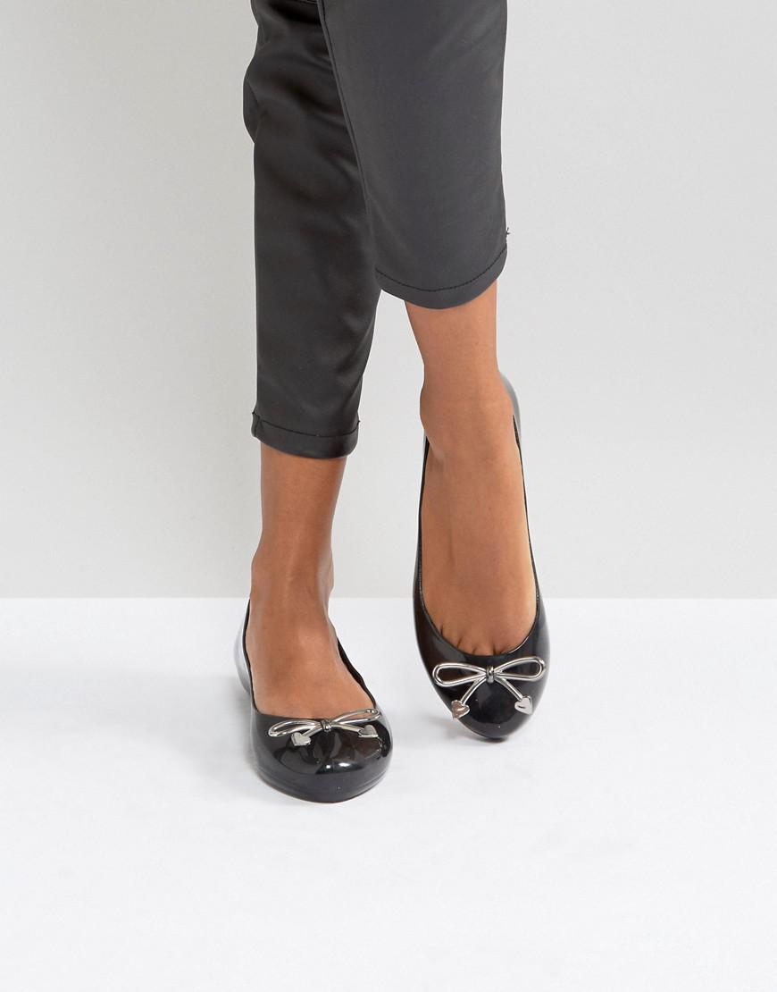 Lyst - Zaxy By Melissa Romantic Bow Ballerina in Black