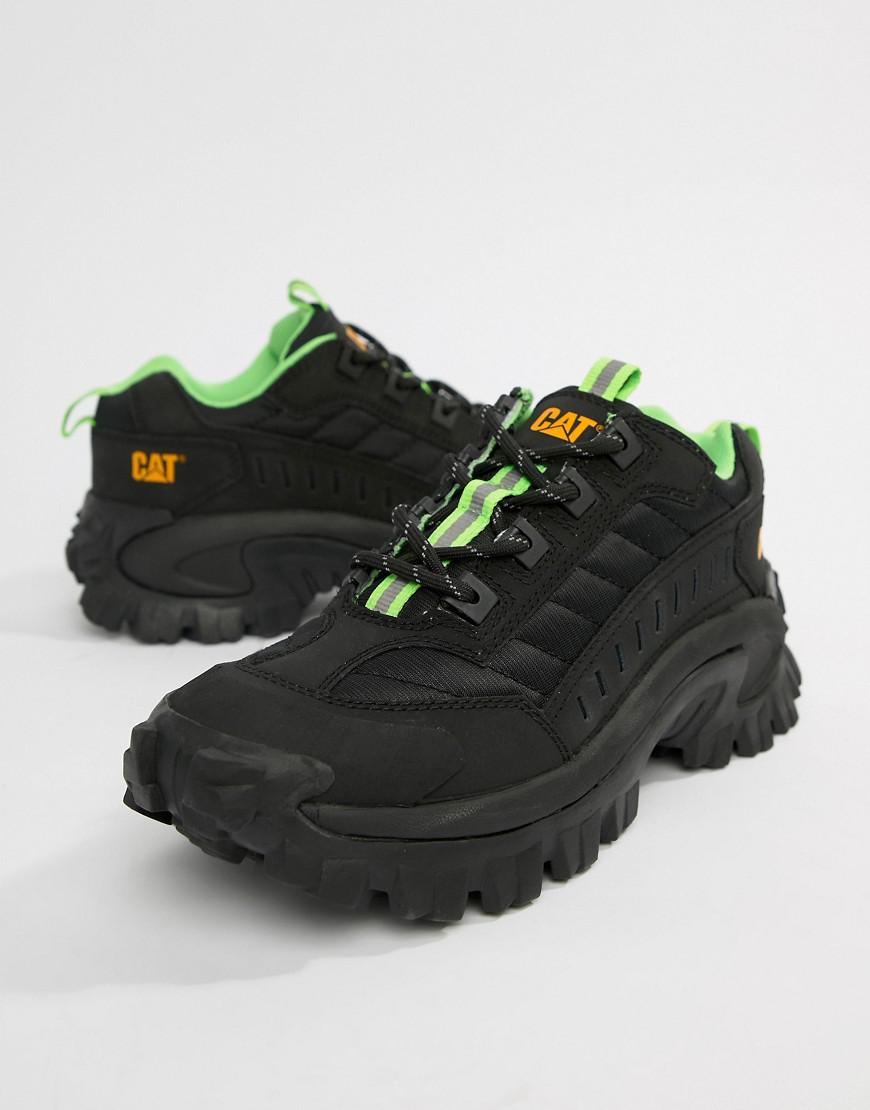 Caterpillar Leather Cat Intruder Chunky Sole Trainers In Black for Men Lyst