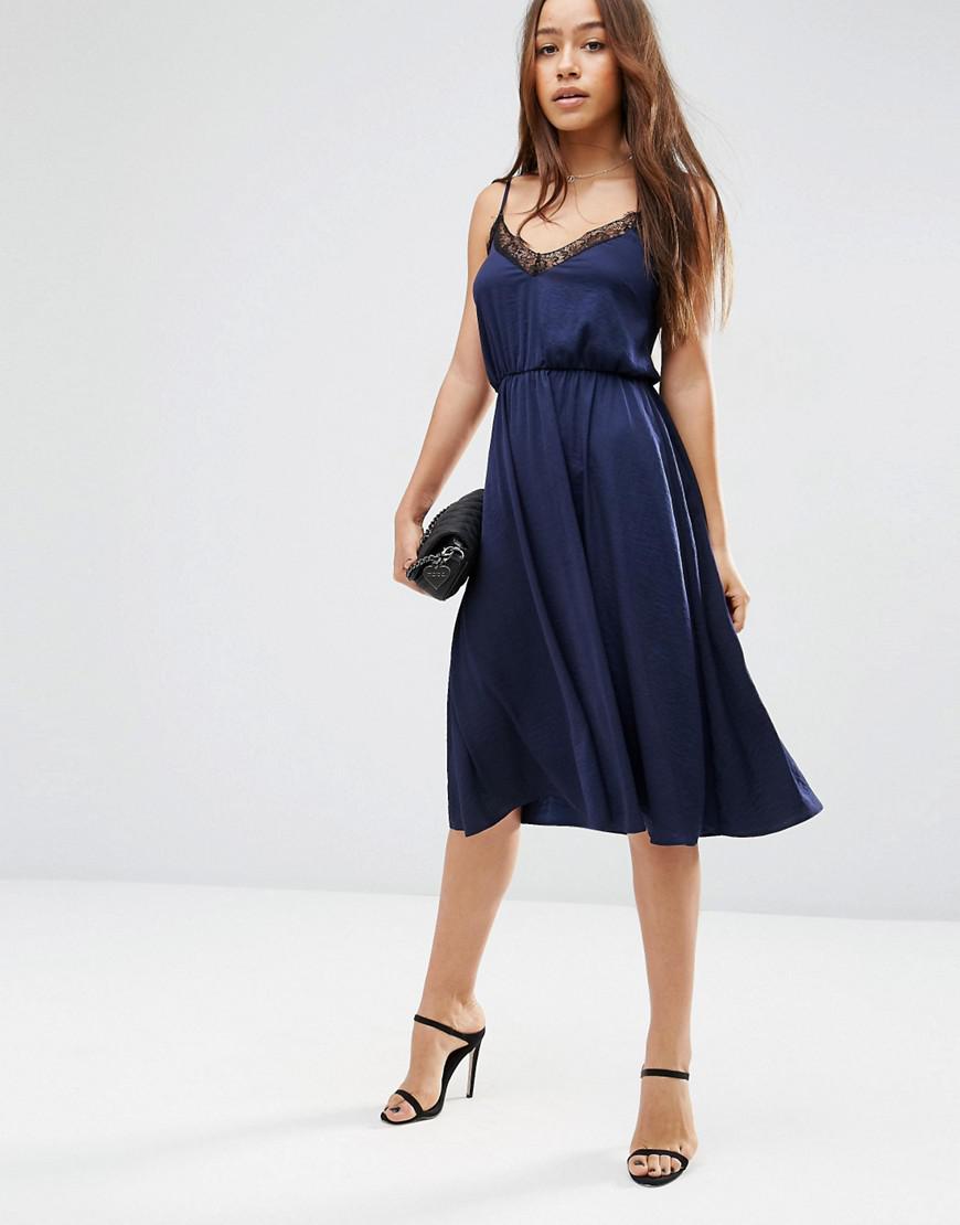 asos navy gown