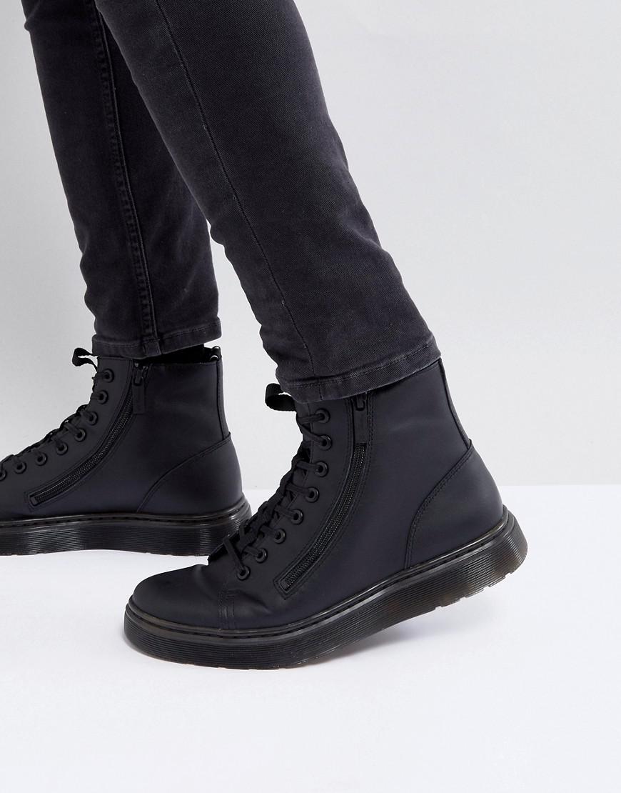 dr martens boots zip front