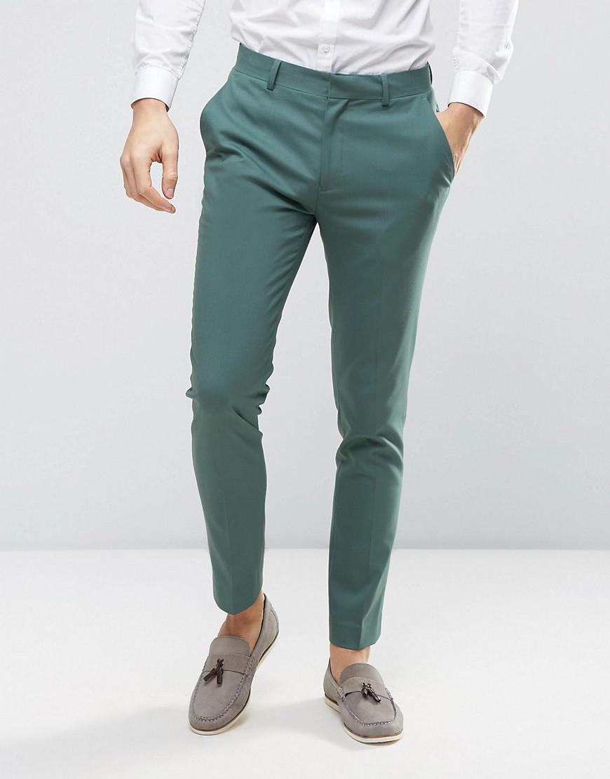 Lyst - Asos Wedding Skinny Suit Pants In Pine Green in Green for Men