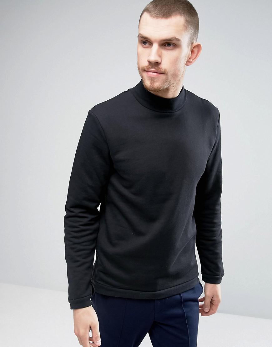 Lyst - Casual friday Sweatshirt With High Neck in Black for Men