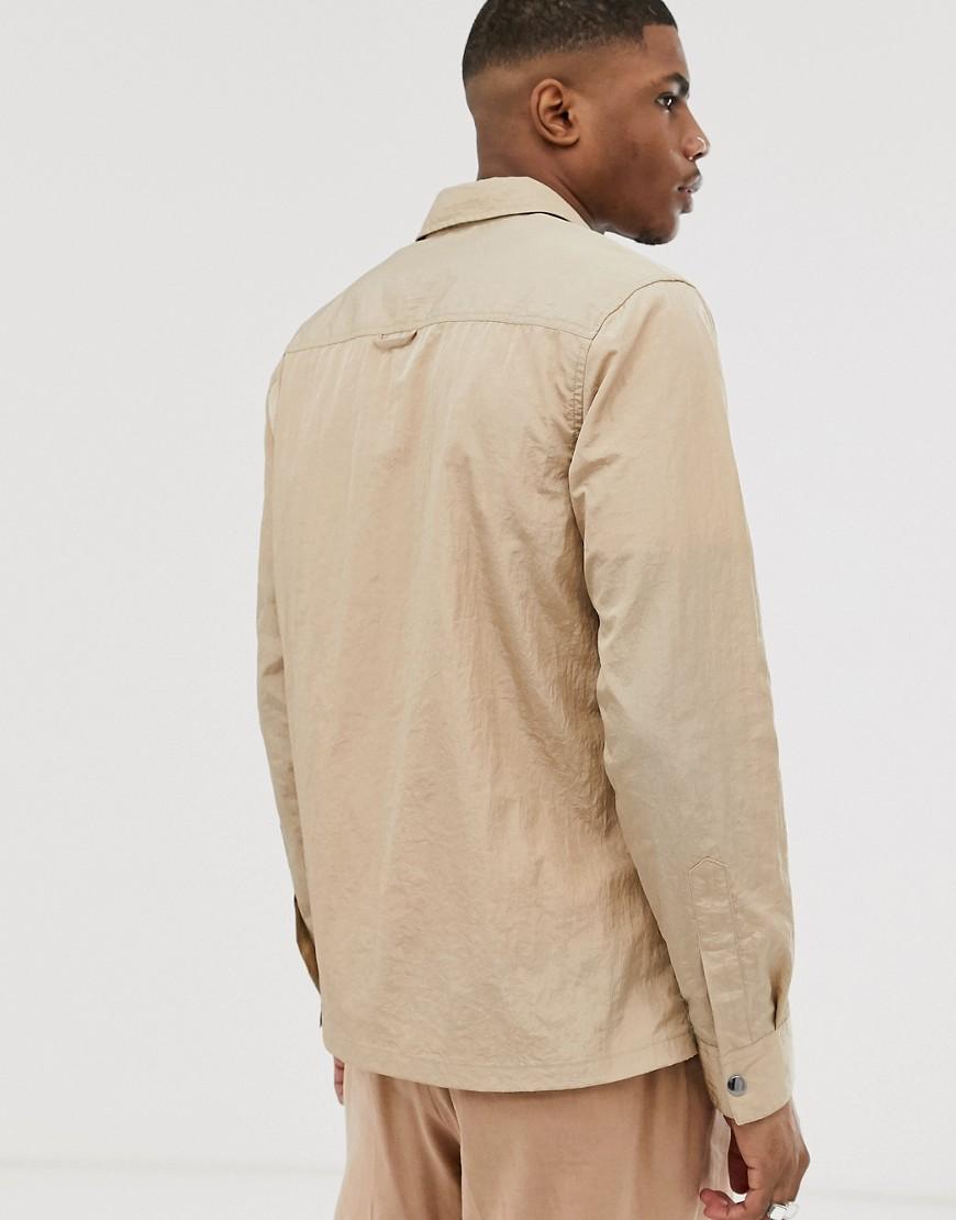 multi tapestry zip through overshirt