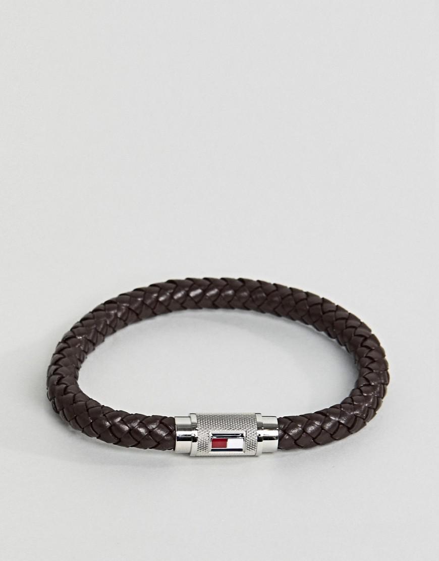 Lyst Tommy Hilfiger Single Wrap Barrel Bracelet In Brown Gallery