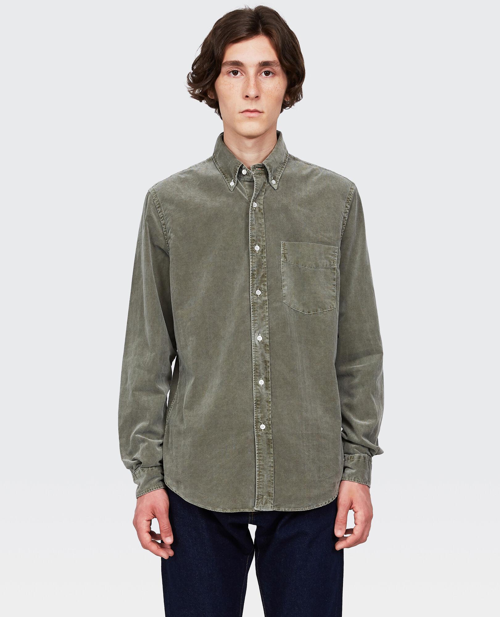 Aspesi 1000 Line Corduroy Shirt in Sage Green (Green) for Men - Lyst