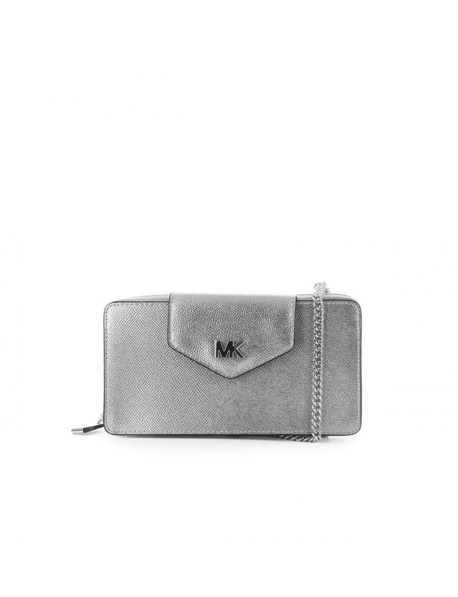 MICHAEL Michael Kors Michael Kors Silver Small Phone Crossbody Bag in Metallic - Lyst