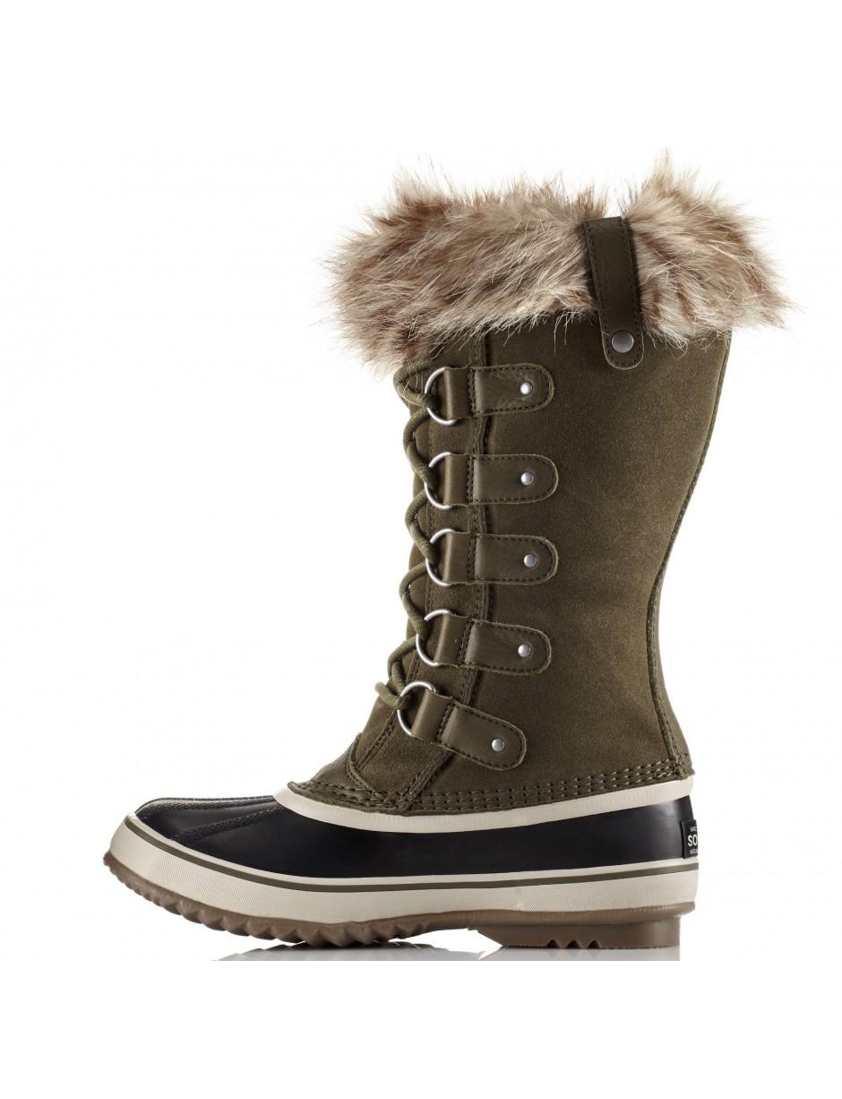 Sorel Joan Of Arctic Nori Dark Stone Suede And Leather Boots in Green ...