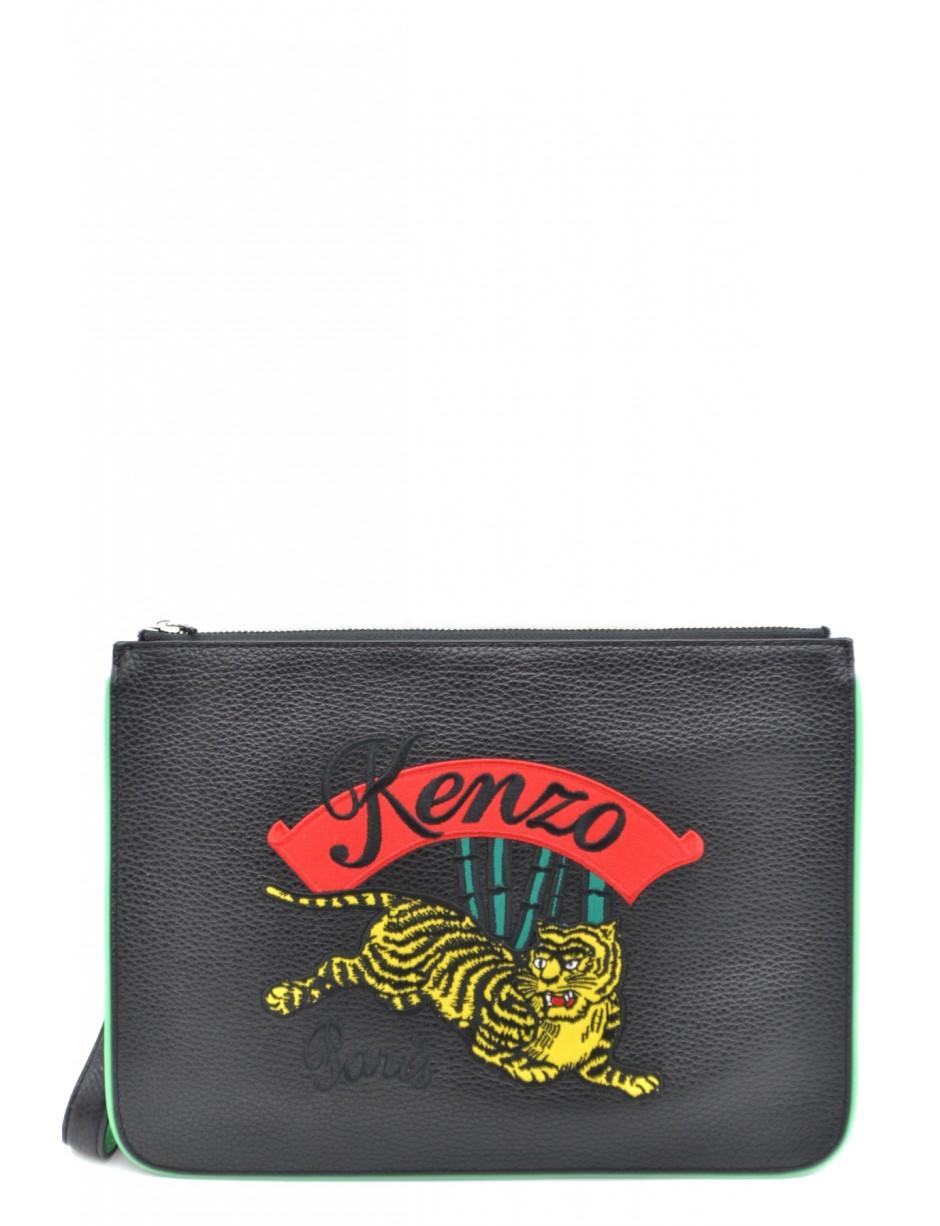 KENZO Clutch Bag in Black Lyst