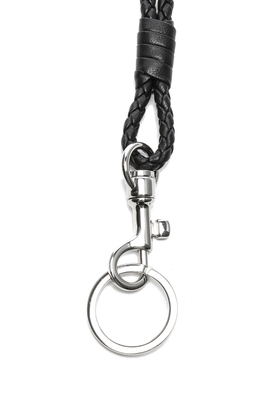 Bottega veneta Inrecciato Nappa Key Holder in Black | Lyst