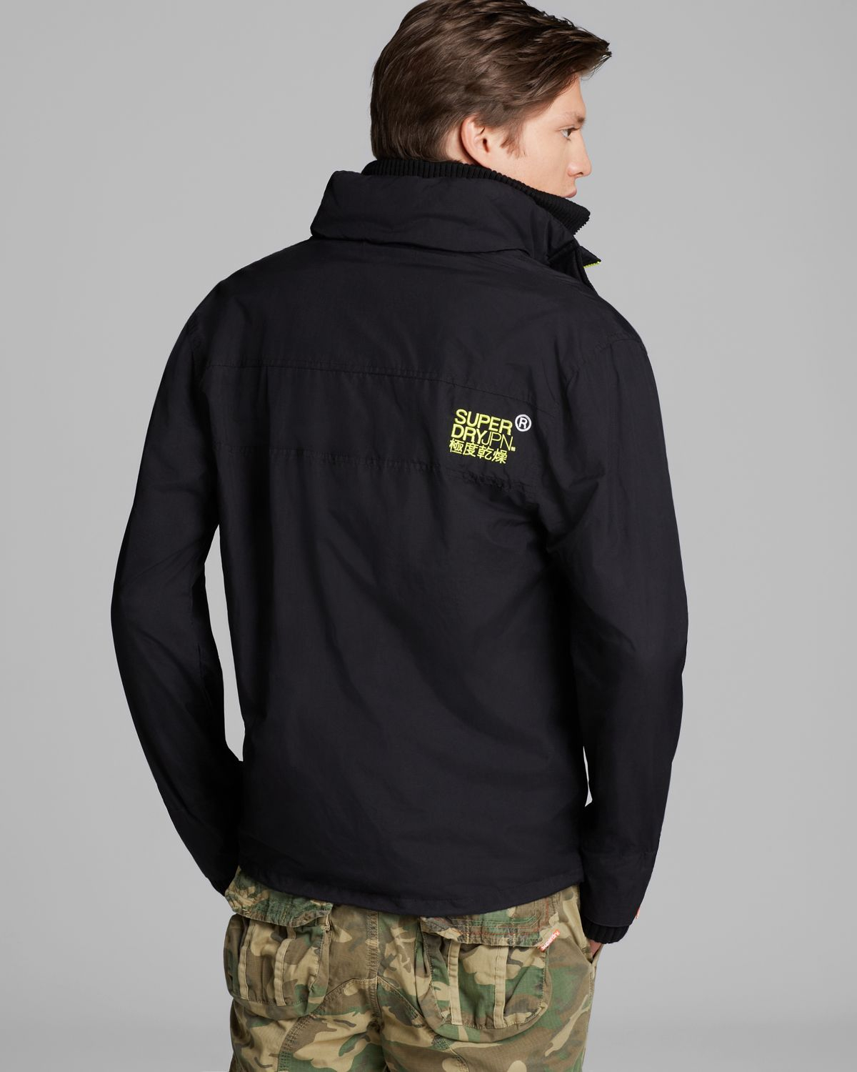 black superdry windcheater