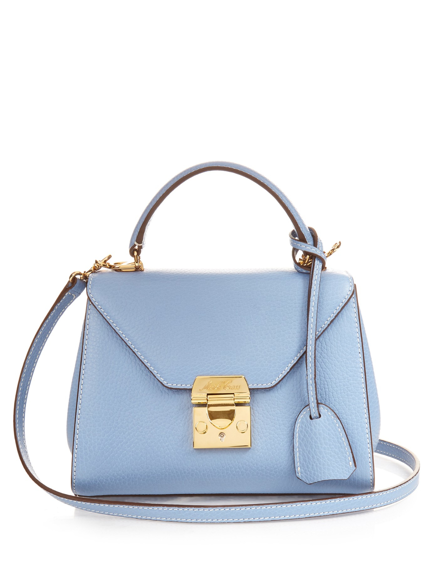 Lyst Mark Cross Hadley Baby Flap Leather Body Bag In Metallic Gallery