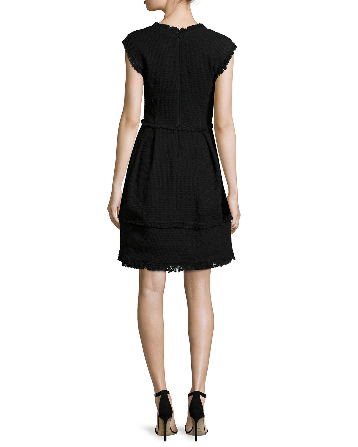 Rebecca Taylor | Black Sleeveless Tweed A-line Dress | Lyst