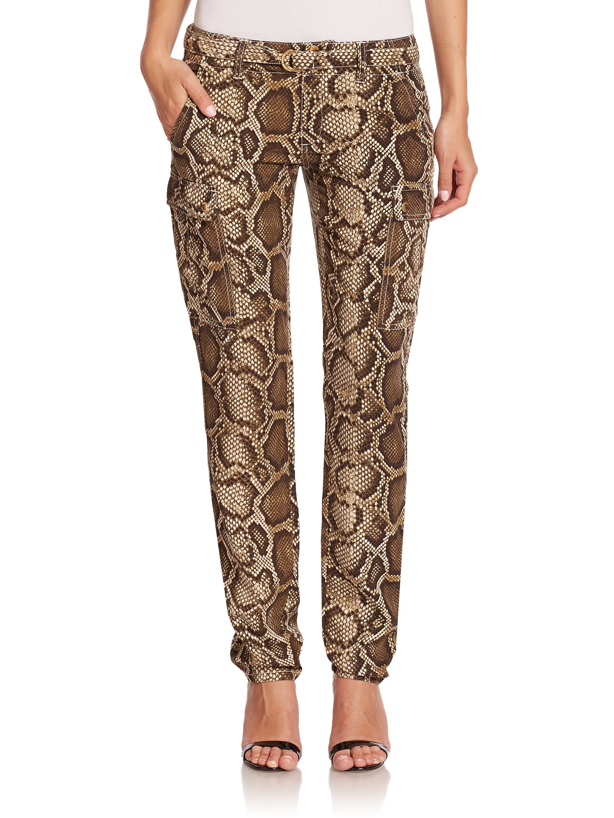 ladies snake print trousers