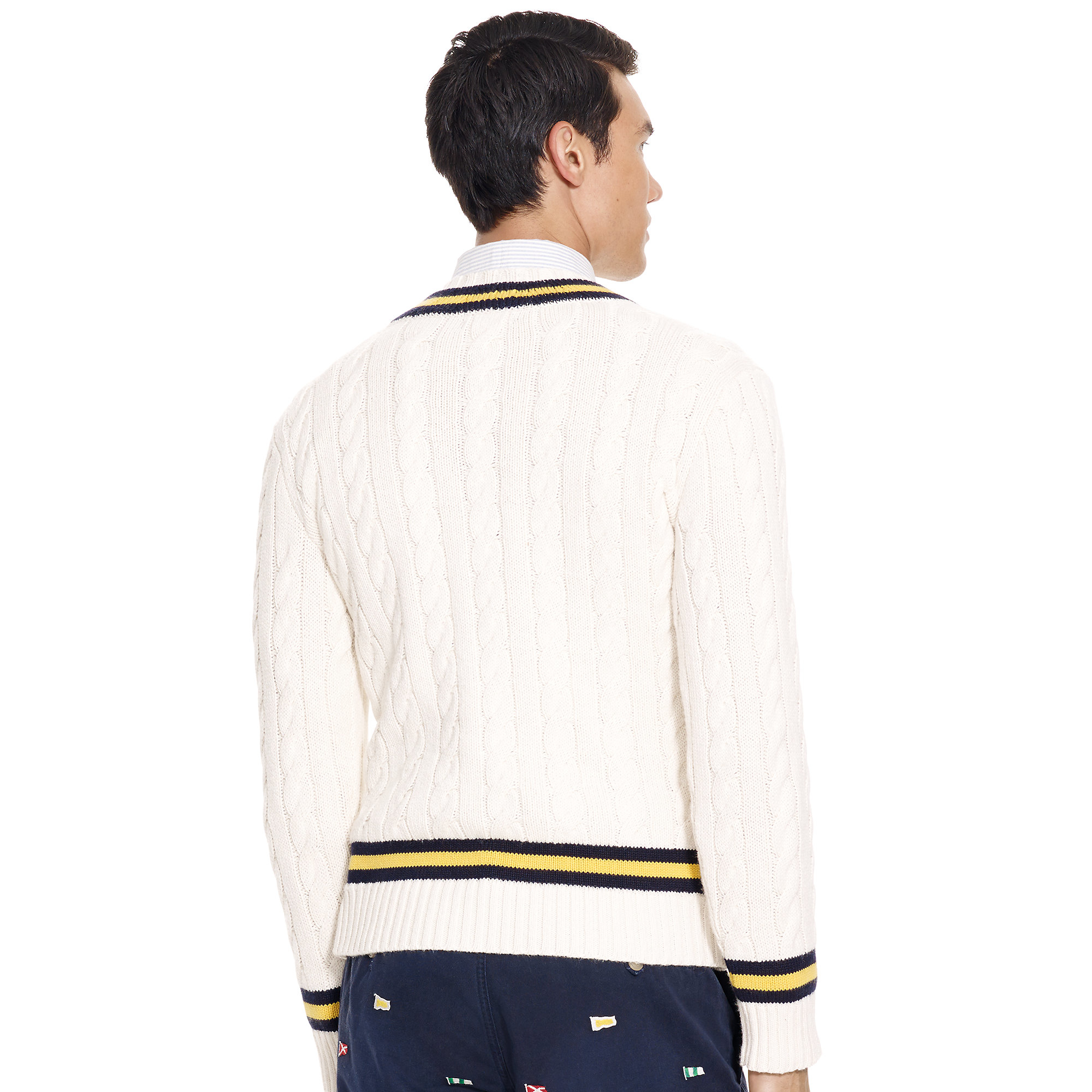 Lyst - Polo Ralph Lauren Cotton-blend Cricket Sweater in White for Men