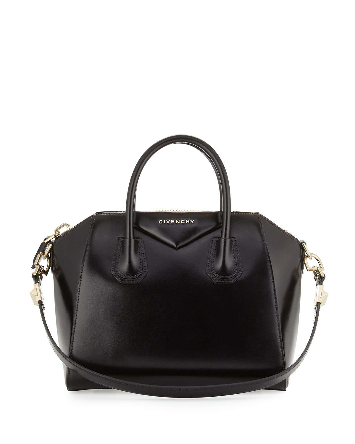 Lyst - Givenchy Antigona Small Leather Satchel Bag in Black
