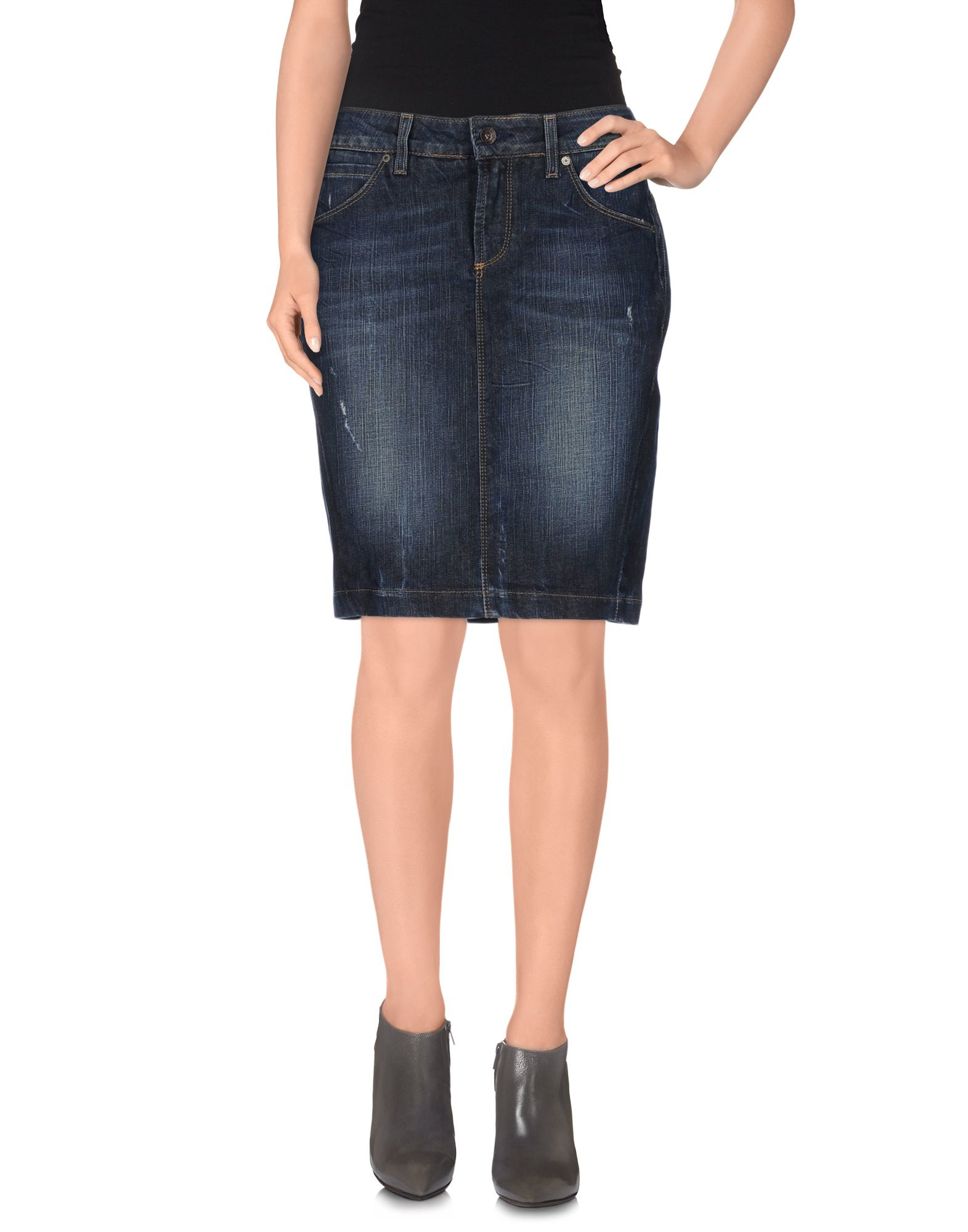 Lyst Guess Denim Skirt in Blue