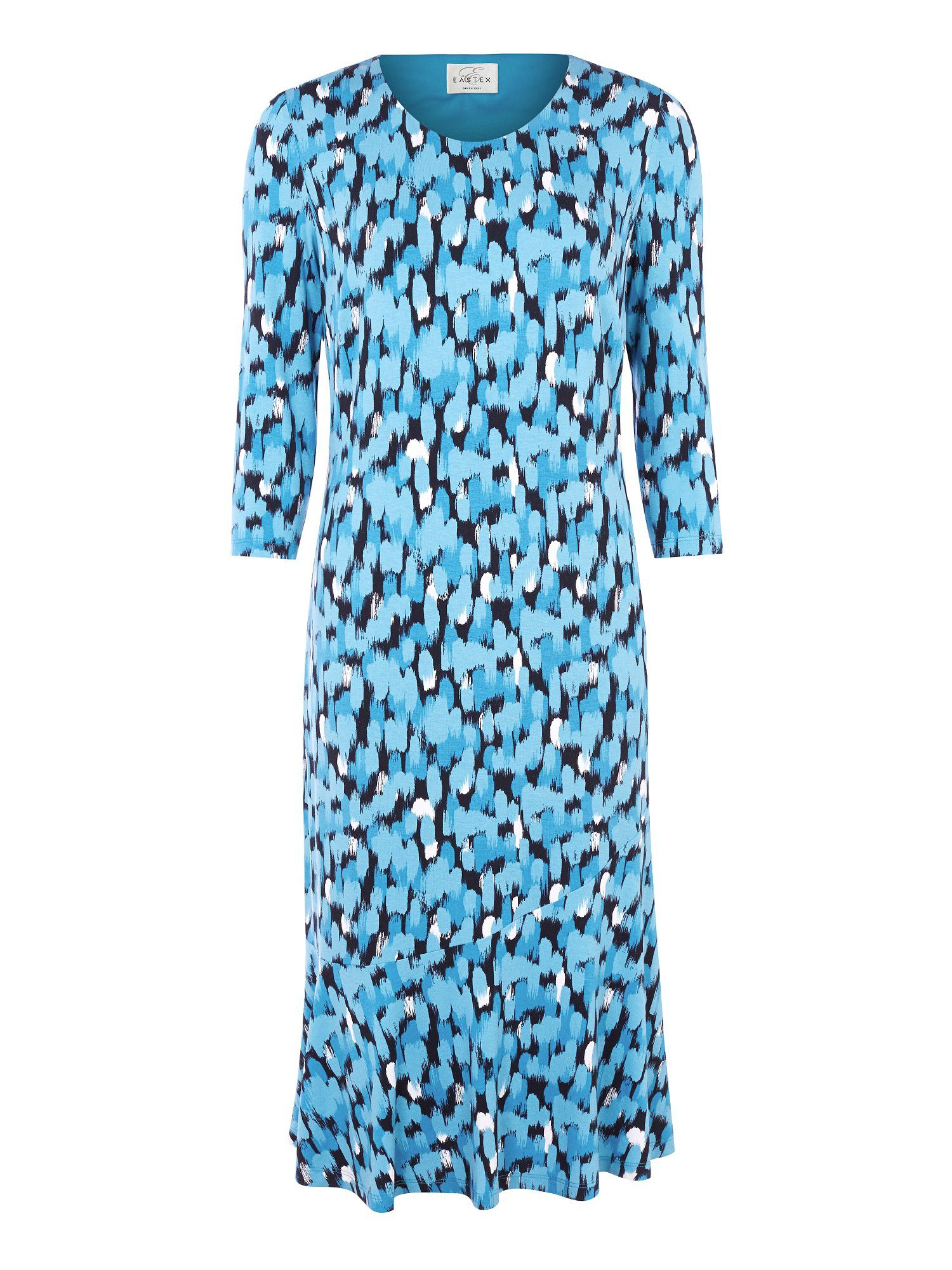 Eastex | Blue Brush Stroke Print Dress | Lyst