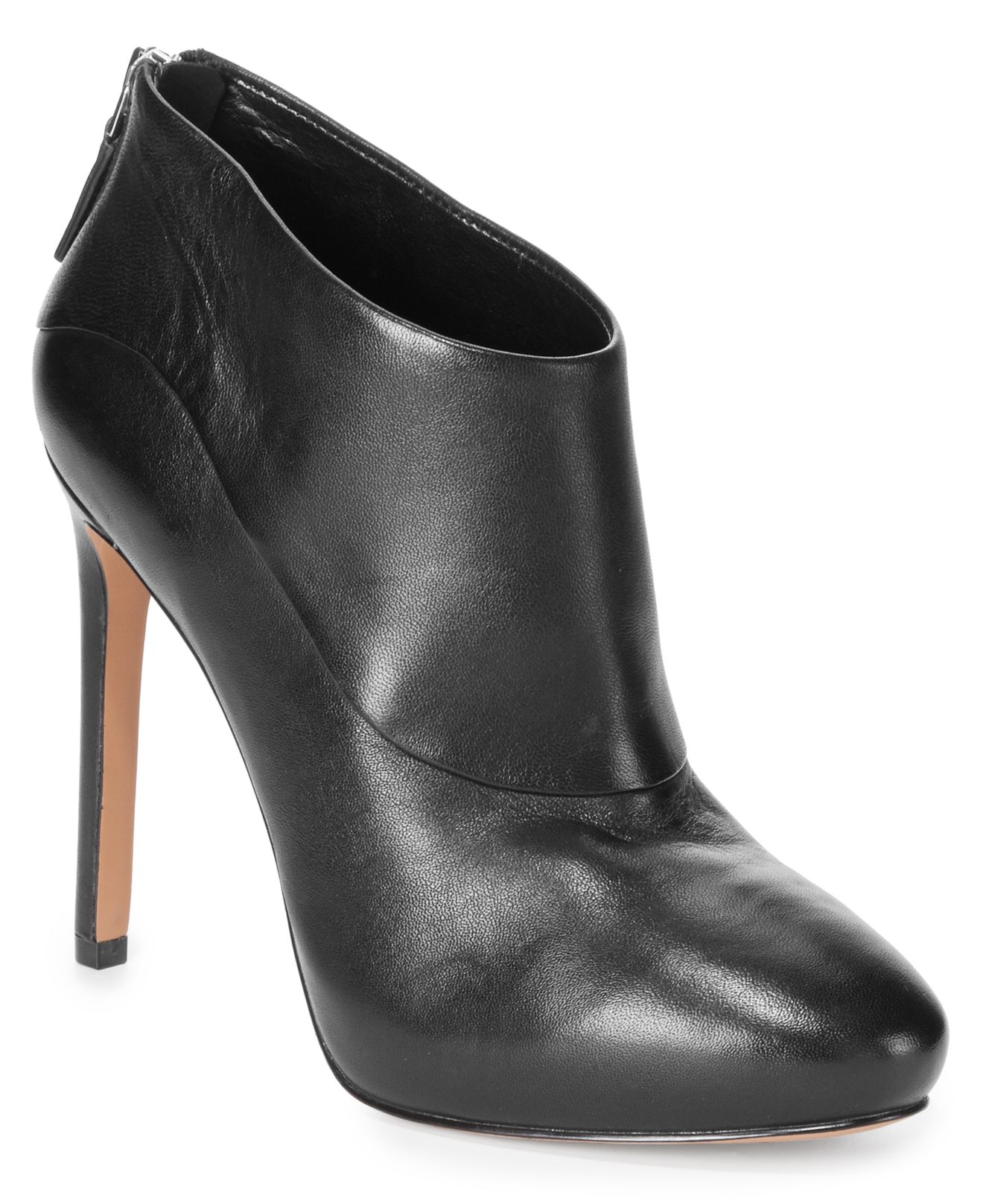 nine west black leather booties