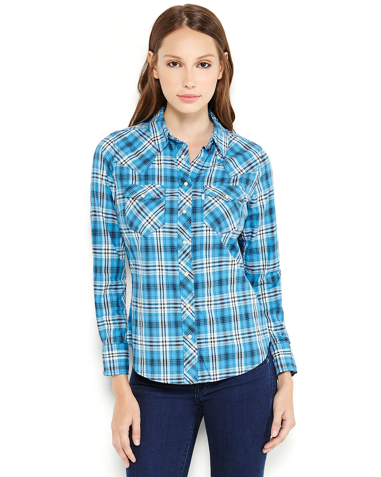 levis shirts blue