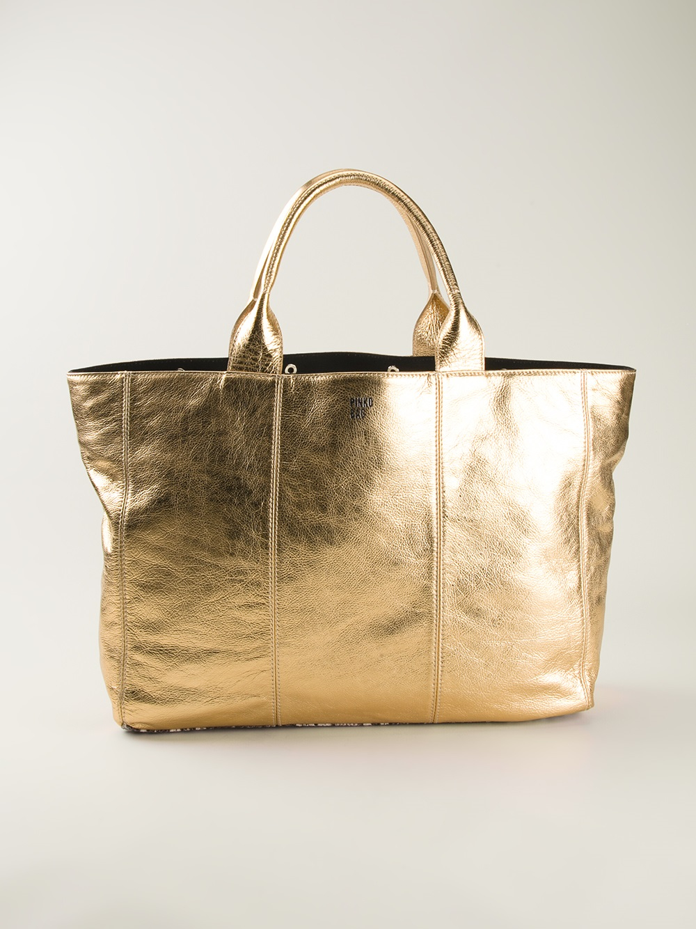 Lyst - Pinko Classic Tote Bag in Metallic